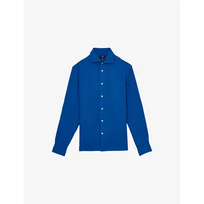 REISS MENS REISS RUBAN CLASSIC COLLAR LINEN SHIRT
