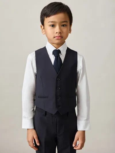 REISS REISS NAVY HOPE 3-9 YRS MODERN FIT WAISTCOAT