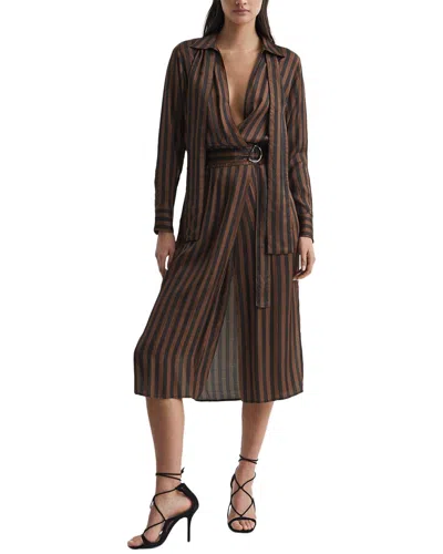 REISS PENNY STRIPE SHIRT DRESS