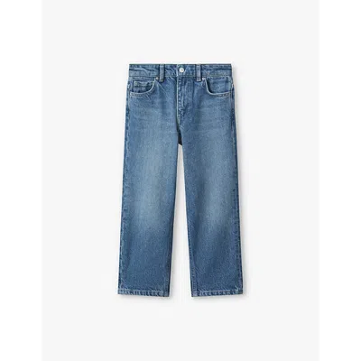 REISS RONNIE FADED-WASH STRAIGHT-LEG JEANS 3-13