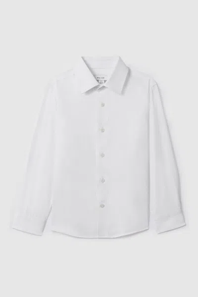 REISS REISS WHITE REMOTE 100% COTTON SHIRT