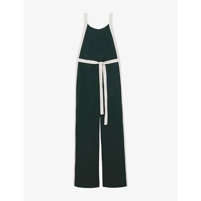 REISS WOMENS REISS SALMA COLOUR-BLOCK WOVEN JUMPSUIT