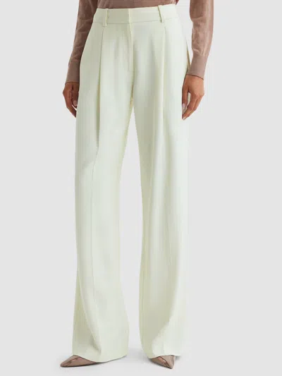 REISS WOMENS LIANA MID RISE WIDE LEG TROUSERS