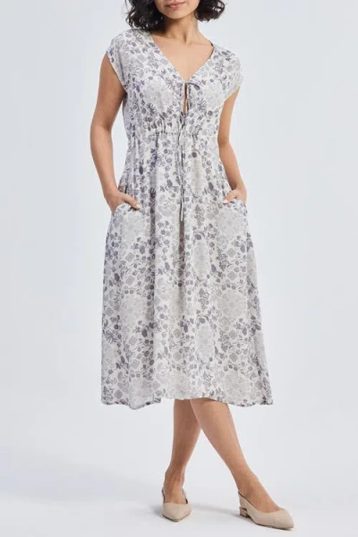 REISTOR REISTOR DEEP V-NECK GATHERED DRESS