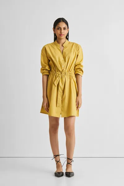 REISTOR SHORT TIE WAIST DRESS IN TUSCAN SUN