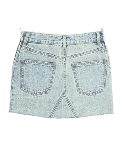REMAIN BIRGER CHRISTENSEN FADED STITCHING DENIM SHORTS