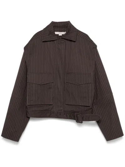 REMAIN BIRGER CHRISTENSEN PINSTRIPED BOMBER JACKET
