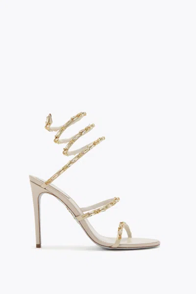 RENÉ CAOVILLA GOLDEN IVORY SANDAL 105