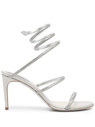 RENÉ CAOVILLA RENÉ CAOVILLA SILVER CLEO SANDAL 80 SHOES
