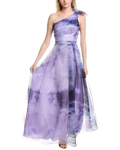 RENE RUIZ ONE-SHOULDER ORGANZA GOWN