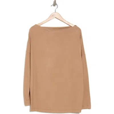 RENEE C RENEE C BRUSHED KNIT LONG SLEEVE TOP