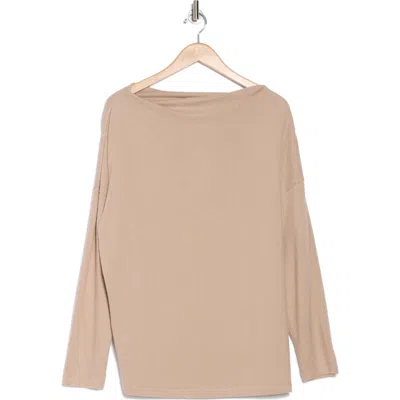 RENEE C RENEE C BRUSHED KNIT LONG SLEEVE TOP