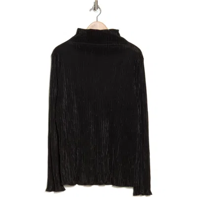 RENEE C RENEE C LONG SLEEVE PLISSÉ TURTLENECK TOP