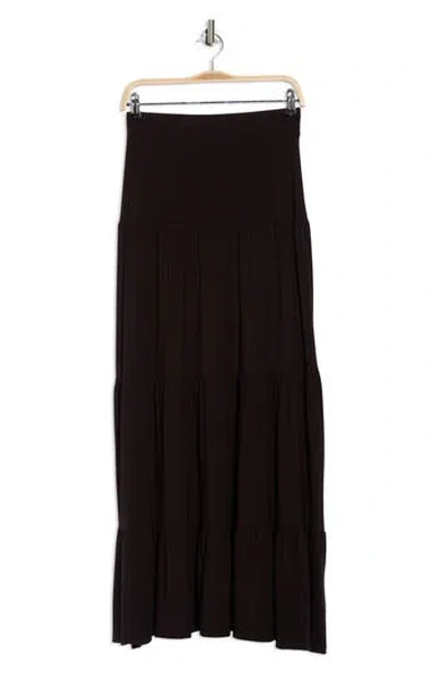 RENEE C RENEE C TIERED JERSEY MAXI SKIRT