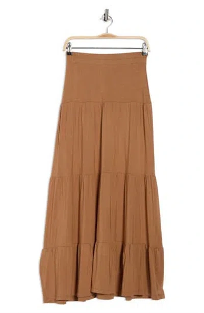RENEE C RENEE C TIERED JERSEY MAXI SKIRT