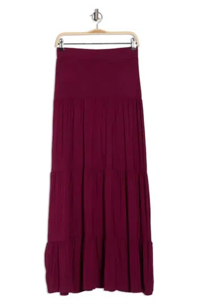 RENEE C RENEE C TIERED JERSEY MAXI SKIRT