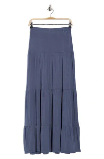 RENEE C RENEE C TIERED JERSEY MAXI SKIRT