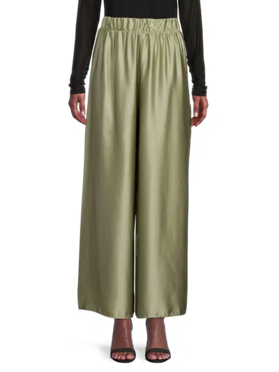 RENEE C WOMEN'S SATIN ANKLE PANTS