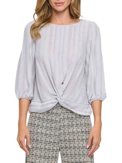 RENEE C WOMEN'S SEMI SHEER TWISTED TOP