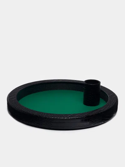 RENZO ROMAGNOLI LEATHER DICE TRAY