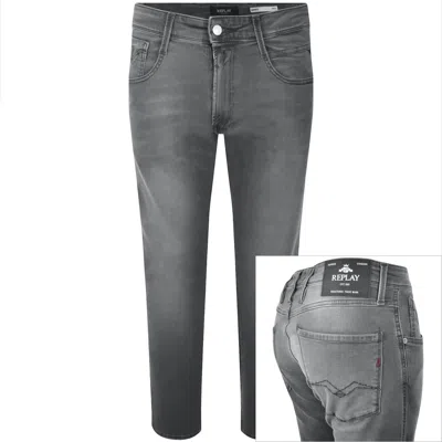 REPLAY REPLAY ANBASS SLIM FIT MID WASH JEANS GREY
