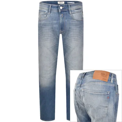 REPLAY REPLAY COMFORT FIT ROCCO JEANS LIGHT WASH BLUE