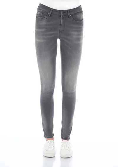 REPLAY REPLAY DAMEN JEANS LUZIEN - SKINNY FIT - HYPERFLEX - GRAU - MEDIUM GREY W25-W33