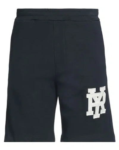 REPLAY REPLAY MAN SHORTS & BERMUDA SHORTS MIDNIGHT BLUE SIZE XS COTTON, POLYESTER, ELASTANE