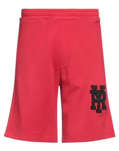 REPLAY REPLAY MAN SHORTS & BERMUDA SHORTS RED SIZE S COTTON, POLYESTER, ELASTANE