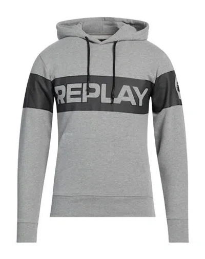 REPLAY REPLAY MAN SWEATSHIRT LIGHT GREY SIZE XS COTTON