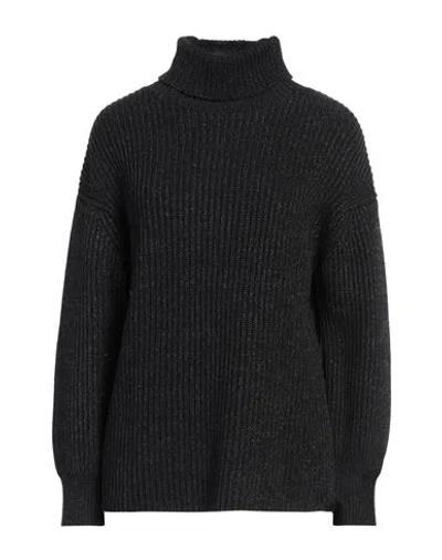REPLAY REPLAY WOMAN TURTLENECK BLACK SIZE XS COTTON, POLYESTER
