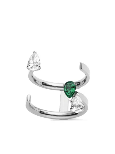 REPOSSI 18KT WHITE GOLD SERTI SUR VIDE DIAMONG RING