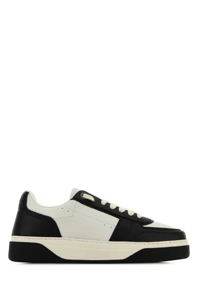 REPRESENT REPRESENT TWO TONE LEATHER AND SUEDE INITIAL SNEAKERS