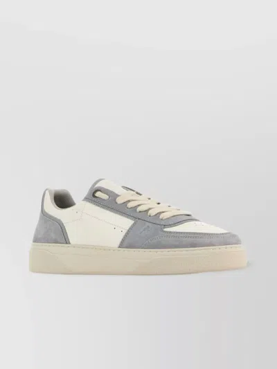 REPRESENT LEATHER AND SUEDE INITIAL SNEAKERS