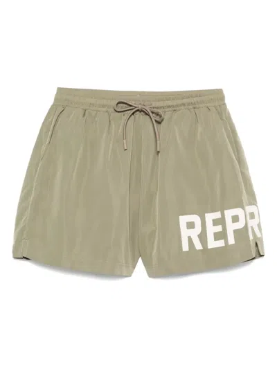 REPRESENT LOGO-PRINT SWIM SHORTS