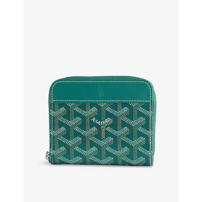 RESELFRIDGES WOMENS RESELFRIDGES PRE-LOVED GOYARD ZIP LEATHER CARD CASE