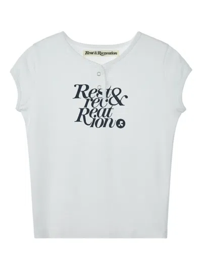 REST&RECREATION CAP-SLEEVE LOGO T-SHIRT
