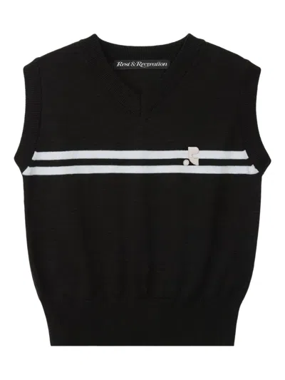 REST&RECREATION DOUBLE-STRIPED KNIT VEST