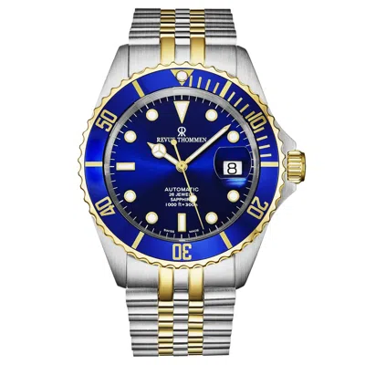 REVUE THOMMEN REVUE THOMMEN MEN'S DIVER BLUE DIAL TWO TONE AUTOMATIC WATCH 17571.2245