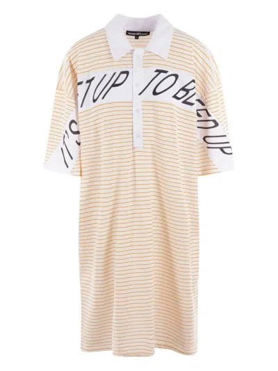 REWARD IF FOUND STRIPED-PATTERN MIDI DRESS