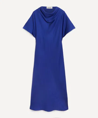 R�HE R�HE WOMEN'S FLUID DRAPED SILK DRESS