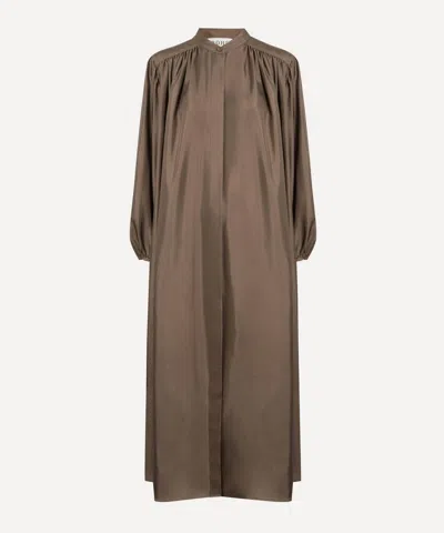 R�HE R�HE WOMEN'S PLEATED SILK DRESS