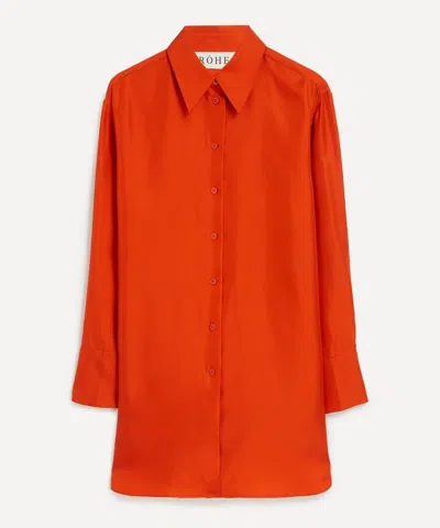 R�HE R�HE WOMEN'S SIGNATURE ELONGATED SILK SHIRT