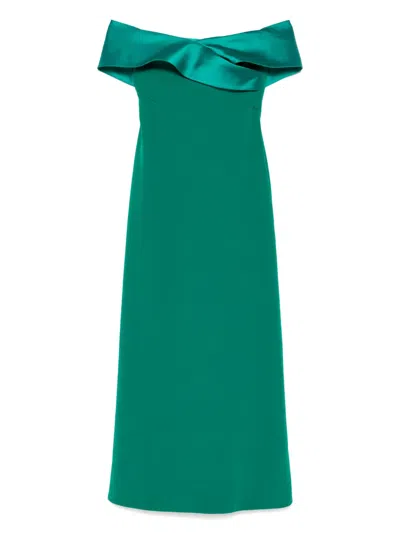 RHEA COSTA ASYMMETRIC-NECK MAXI DRESS