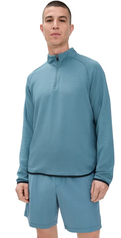 RHONE FOUNDERS GOLF 1/4 ZIP BLUE STONE