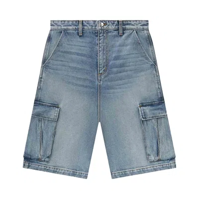 RHUDE RHUDE CARGO DENIM BAGGY SHORT 'BAY INDIGO' | BLUE | MEN'S SIZE M