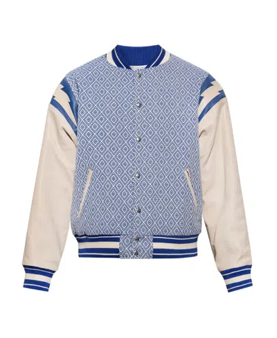 RHUDE RHUDE DIAMOND-JACQUARD VARSITY JACKET