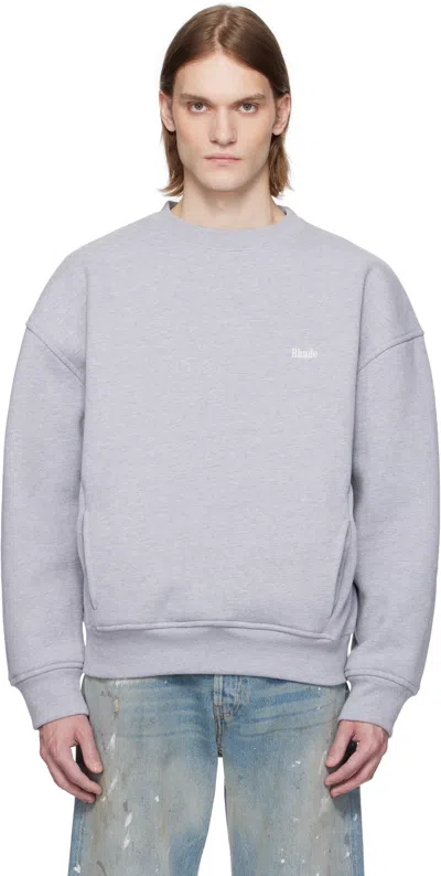RHUDE GRAY CLASSIQUE CREWNECK SWEATSHIRT