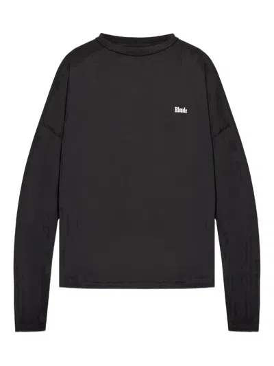 RHUDE LOGO-EMBROIDERED COTTON SWEATSHIRT
