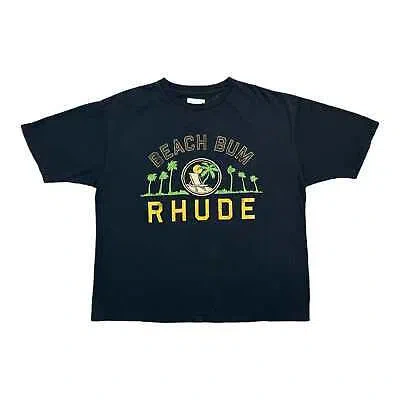 RHUDE RHUDE PALMERA SHORT SLEEVE TEE SHIRT VINTAGE BLACK